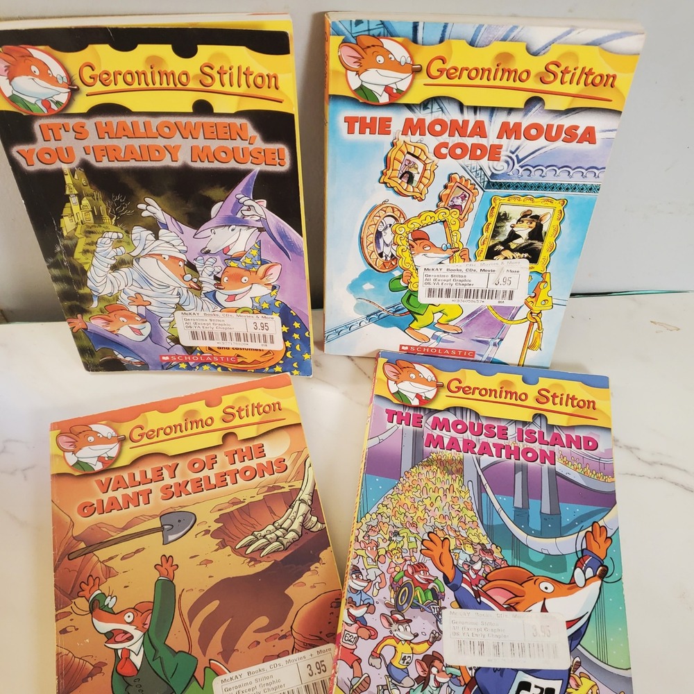 Geronimo Stilton Book Lot of 4 Scholastic Paperbacks #11 15 30 32 Adventure